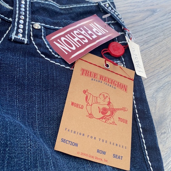 Y2k Low-waisted slim-fit Jeans with Gem Detailing - Picture 4 of 9